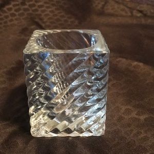 Heavy Glass Candle Holder
